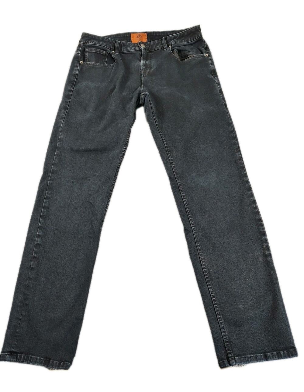 Boulder Denim Jeans Mens 33x32 Black Straight Leg Minimalist Everyday Casual BD